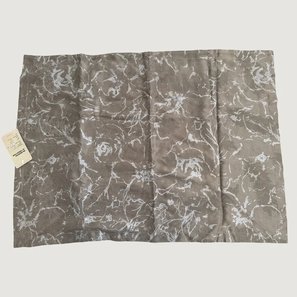 Williams Sonoma Hamam Dune Floral Jacquard Cupro Viscose Pillow Sham Sample 28in